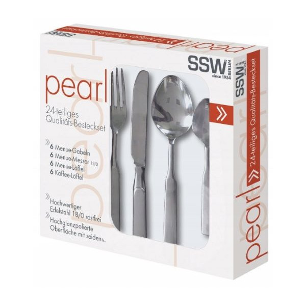 Zestaw sztućców PEARL 24 elementy - SSW